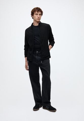JACK & JONES Fleece jas 'JJPLUTO' in Zwart