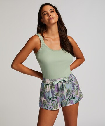 Hunkemöller Short Pajama Set in Green: front