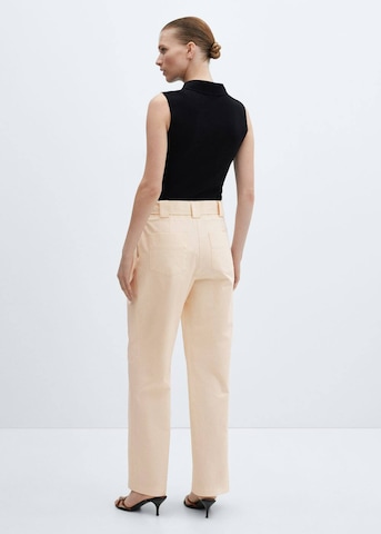 Loosefit Pantalon à pince 'Myriam' MANGO en beige