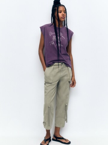 Pull&Bear Shirt in Purple: front