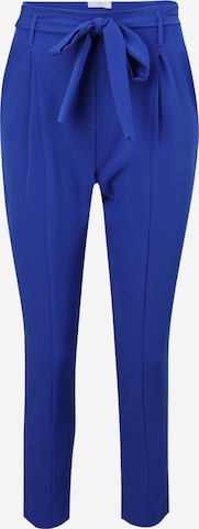 Wallis Petite - Slimfit Pantalón plisado en azul: frente