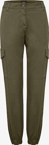 Oxmo Tapered Cargobroek in Groen: voorkant