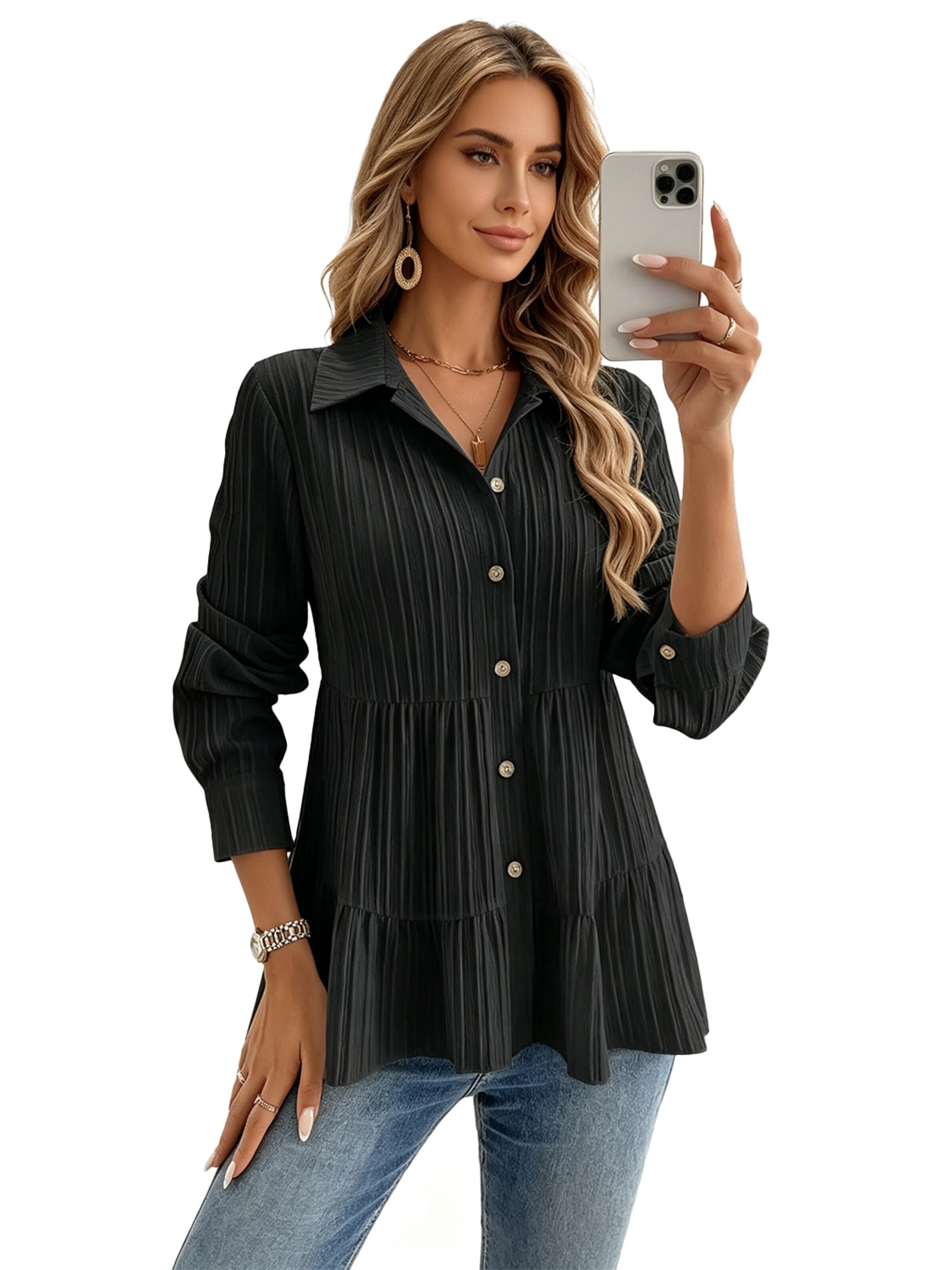 KoJooin Bluse‌‌‌‌ in Schwarz