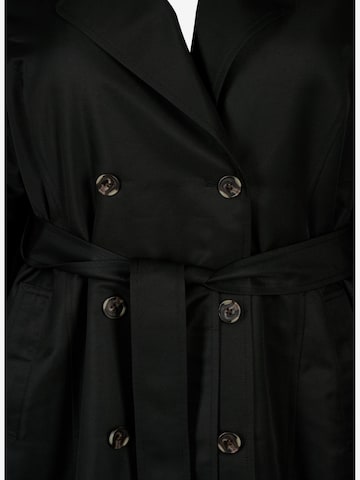 Zizzi Ανοιξιάτικο και φθινοπωρινό παλτό 'Caselin' σε μαύρο