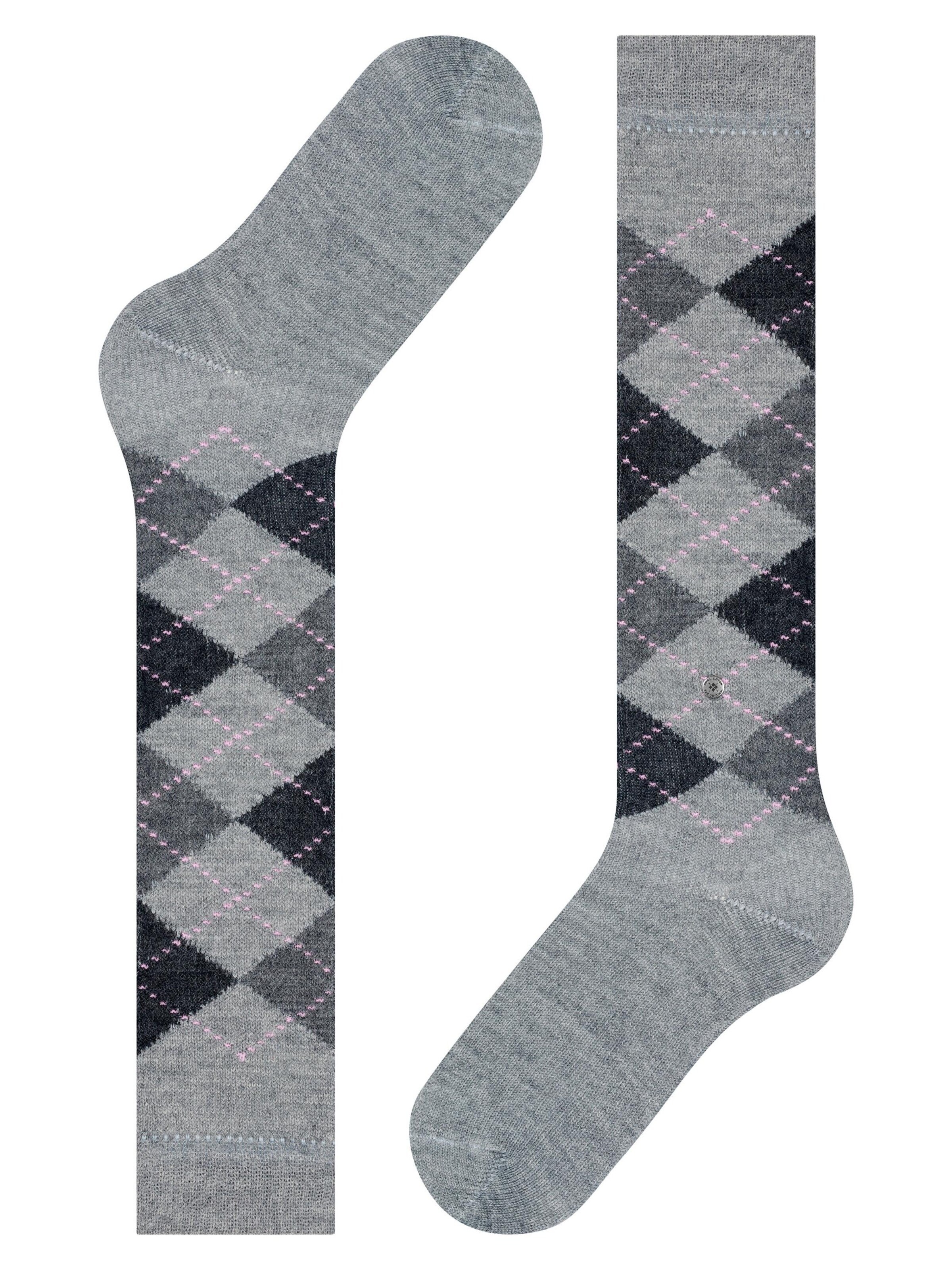 BURLINGTON Over the Knee Socks 'Whitby' in Grey