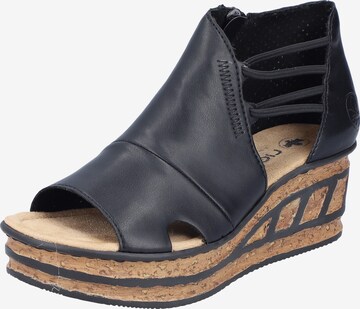 Rieker Sandals in Black: front