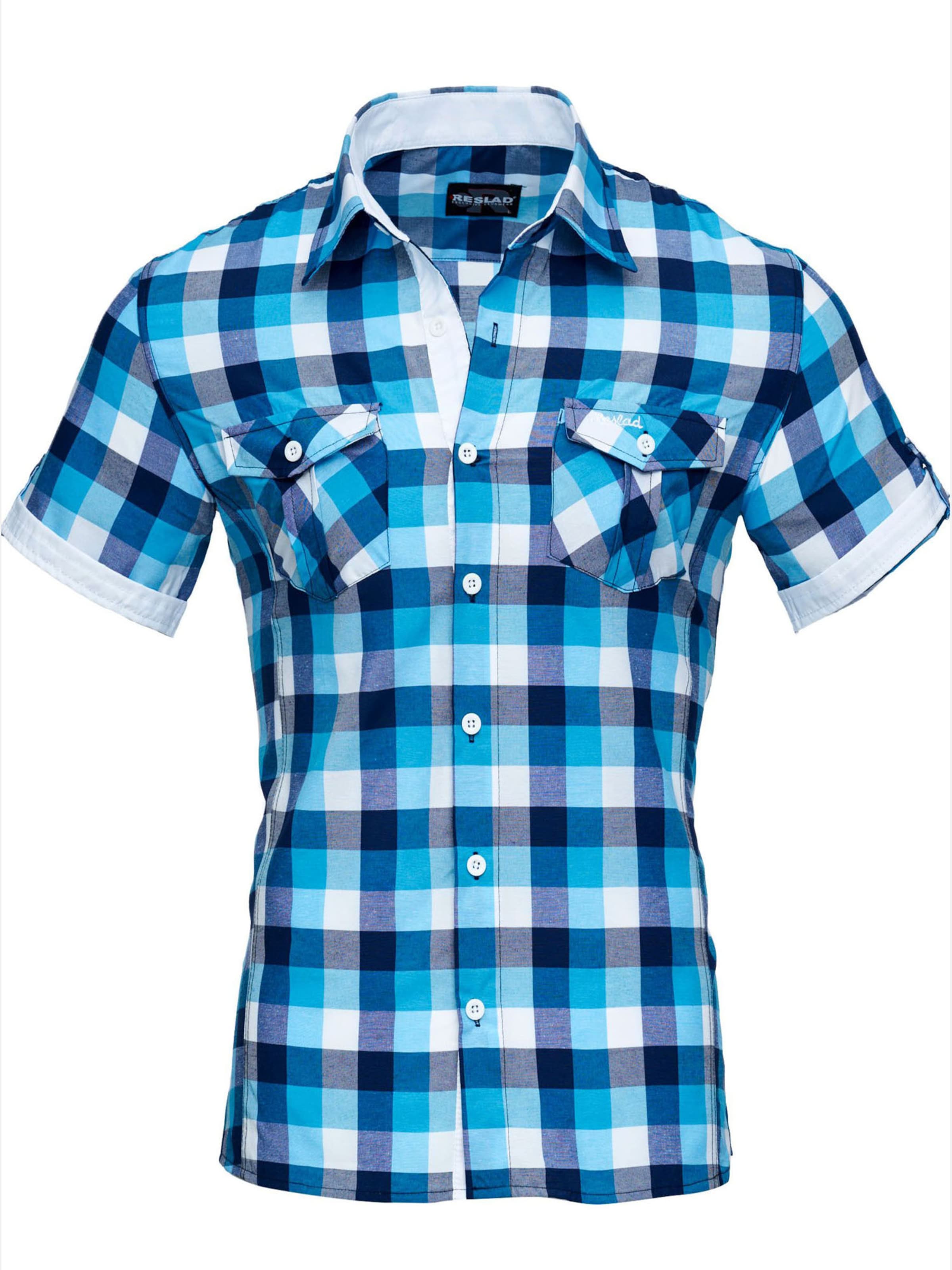 Reslad Slim Fit Hemd 'RS7065'‌‌‌‌‌‌‌‌ in Blau: Vorderseite