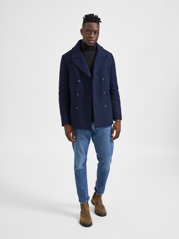 SELECTED HOMME Between-seasons coat 'Karl' in Blue