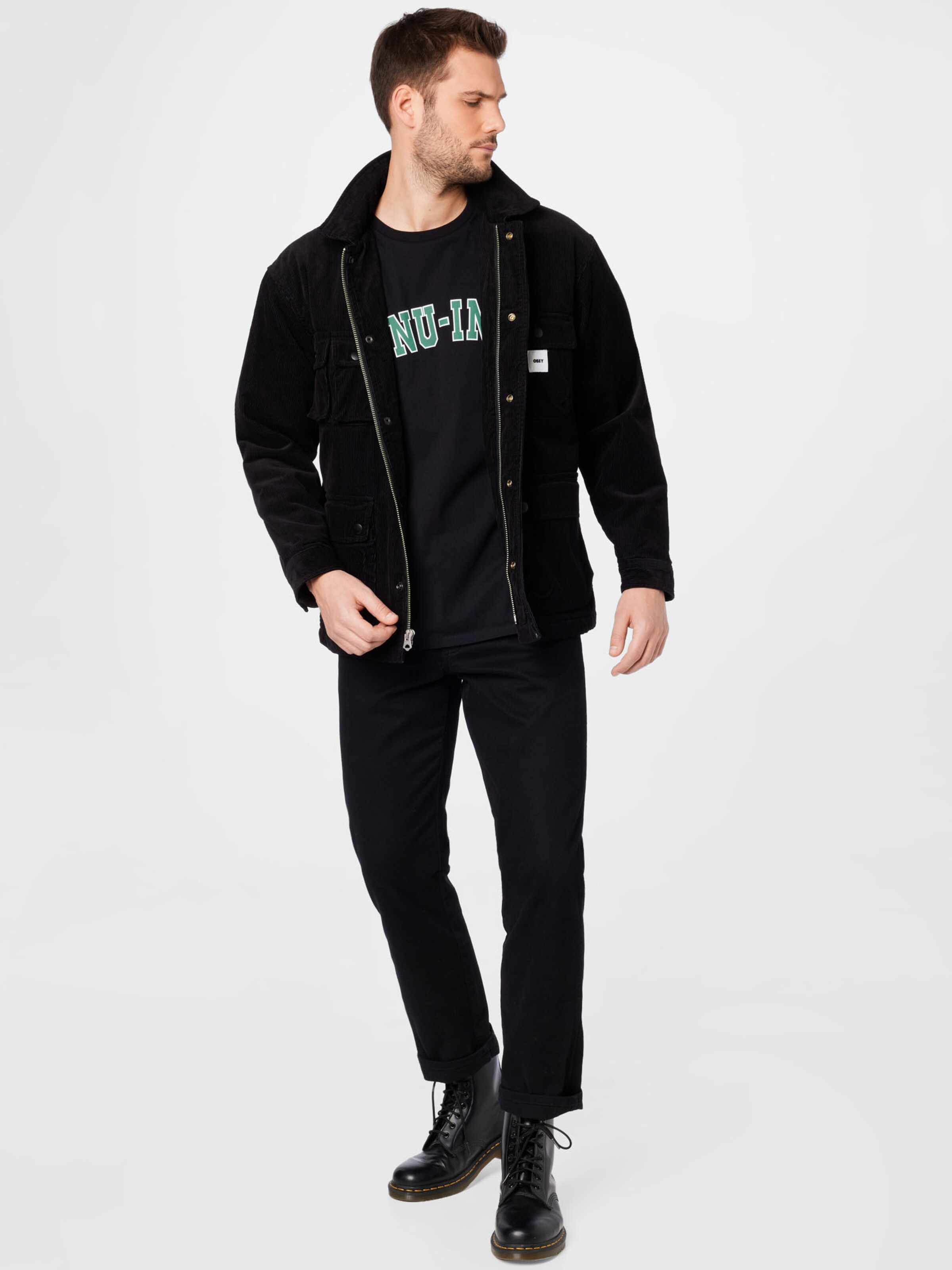 Männer Jacken Obey Jacke 'Eliot' in Schwarz - DO76318 Männer Jacken Obey Jacke 'Eliot' in Schwarz - DO76318
