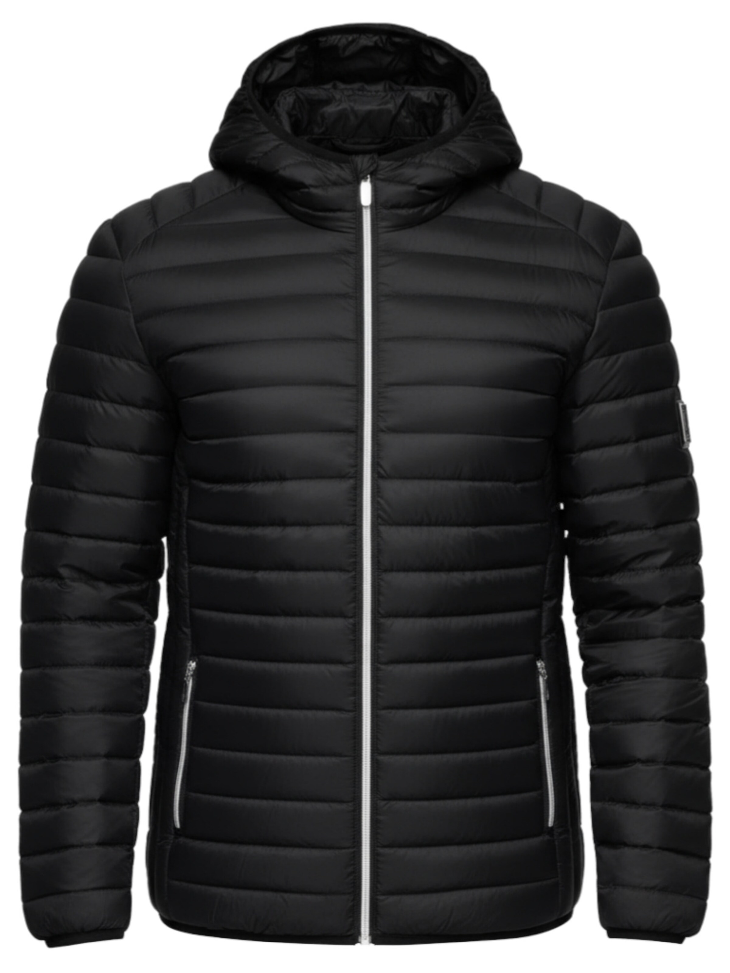 Ombre Winterjas in Zwart: voorkant