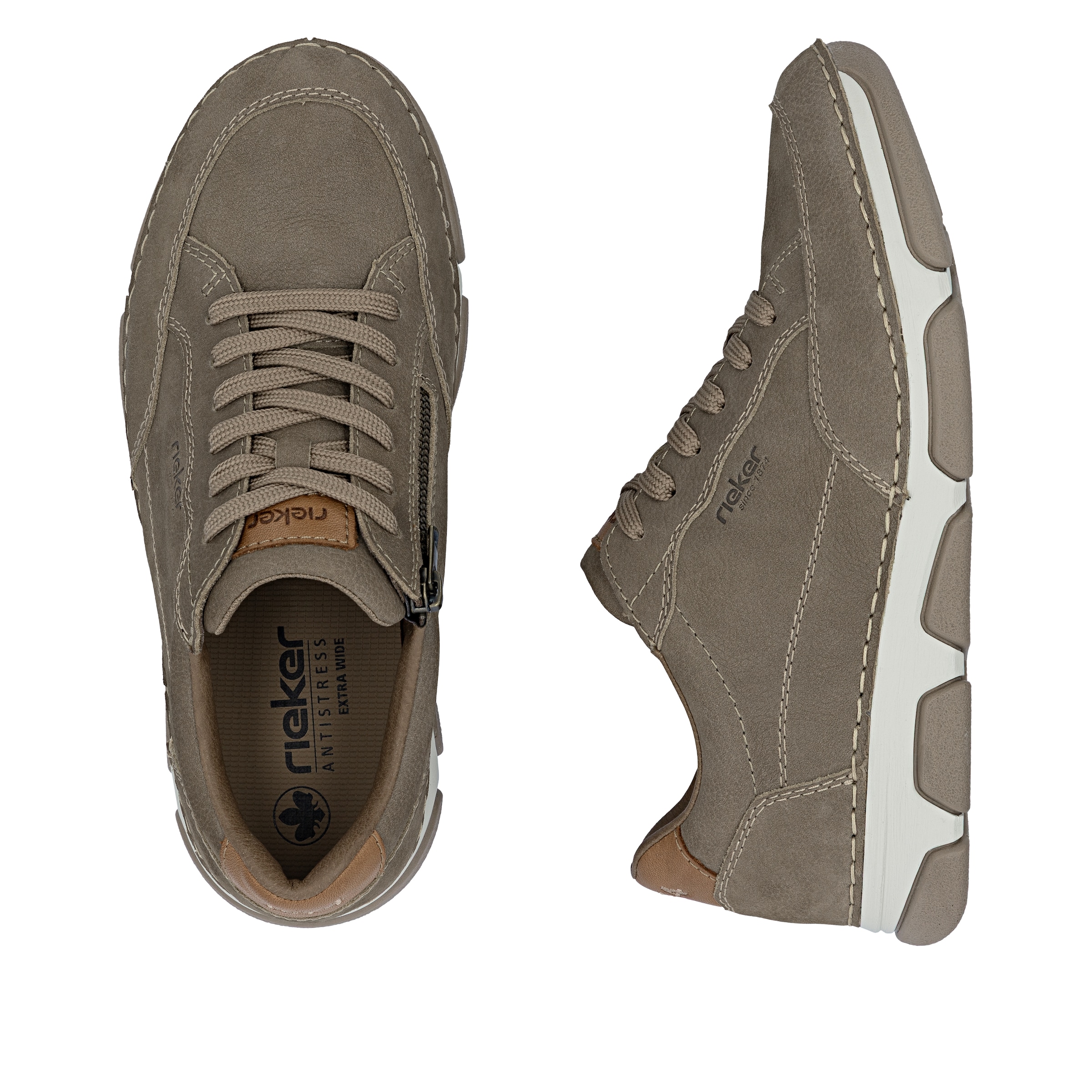 Baskets basses Rieker en marron