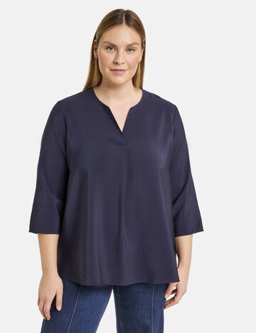 SAMOON Blouse in Blue: front