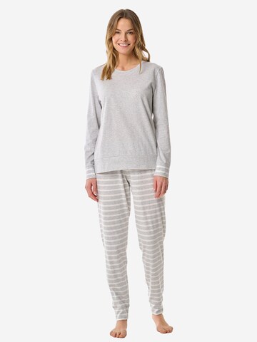 SCHIESSER Pyjama 'Casual Essentials'‌‌‌ in Grau: Vorderseite
