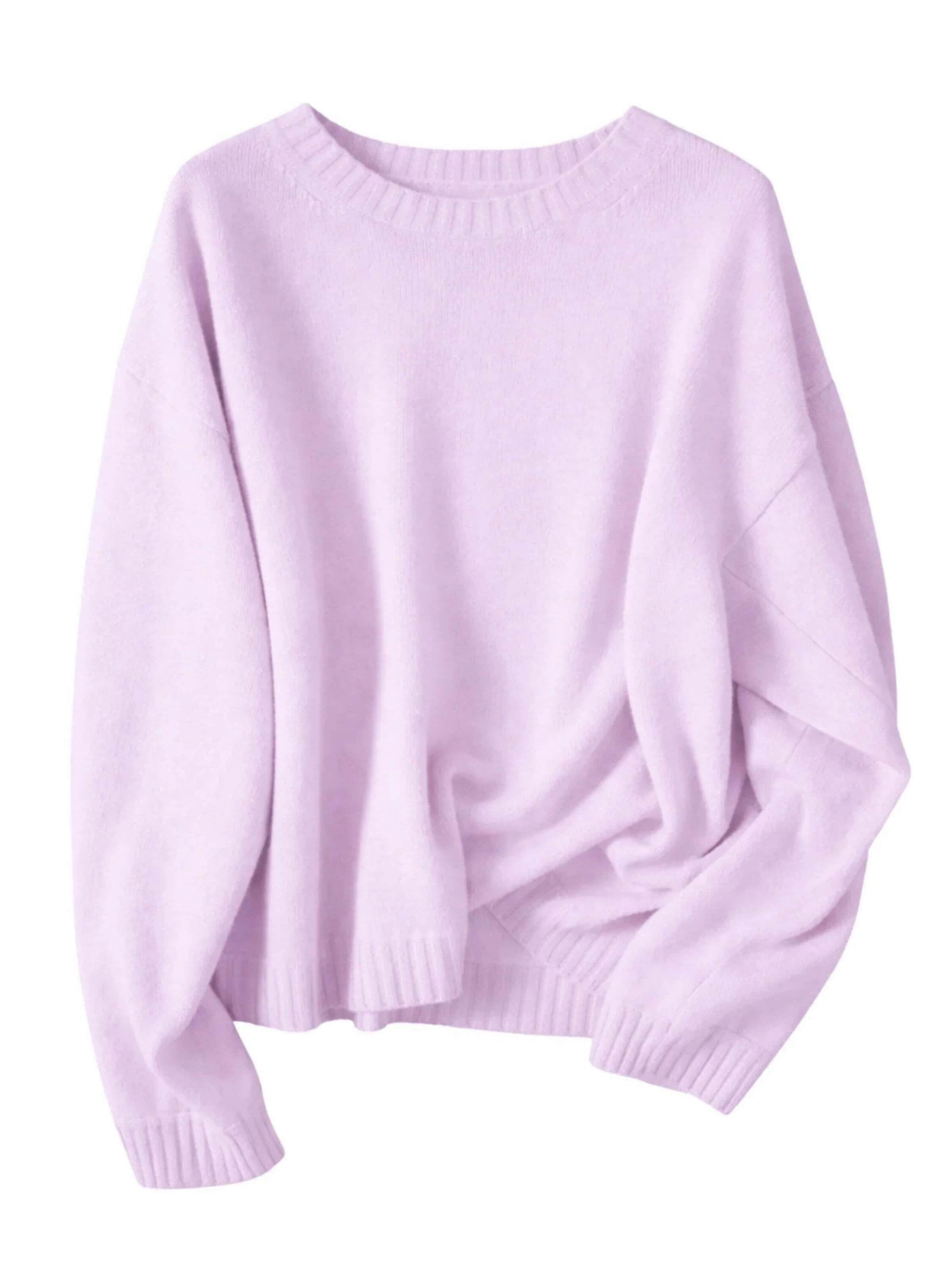 BELLEMERE NEW YORK Sweater 'Kaschmirpullover mit U-Boot-Ausschnitt' in Pink: front