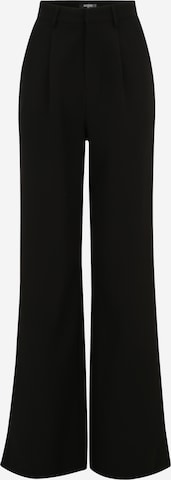 Missguided Tall Pleat-Front Pants in Black: front