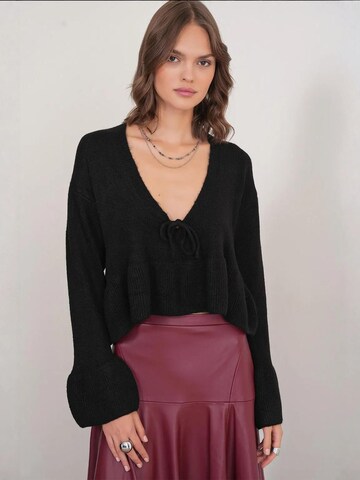 MixRay - Pullover em preto: frente