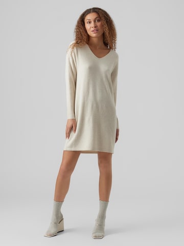 VERO MODA Knit dress 'DOFFY' in Beige