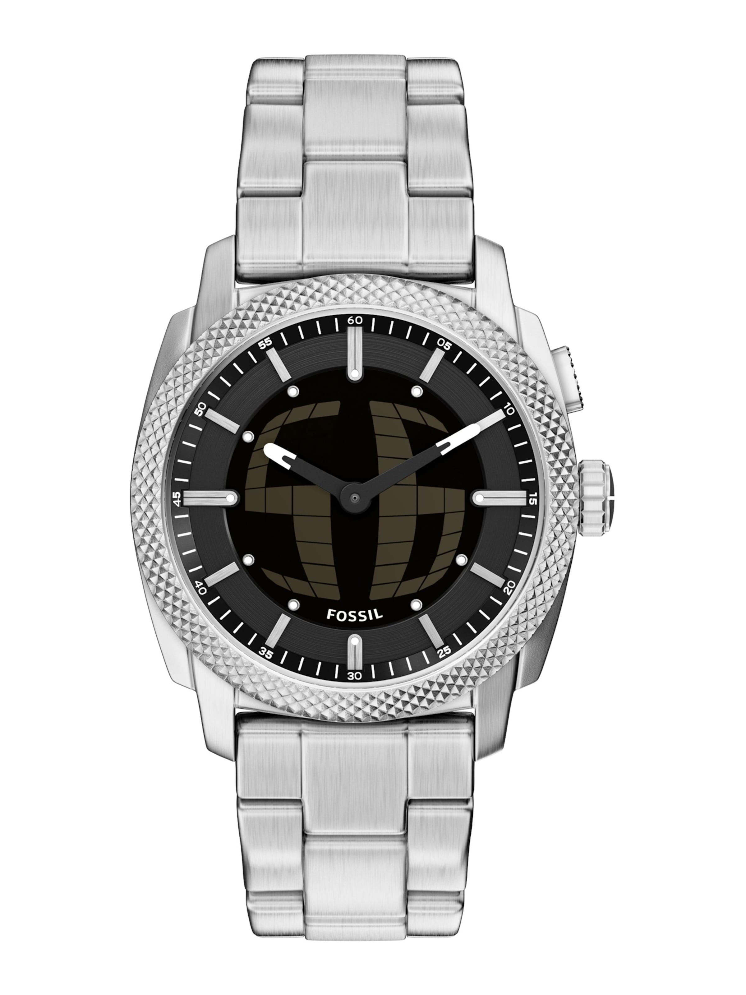 FOSSIL Аналоговые часы 'MACHINE BIG TIC' в Серебристый: спереди