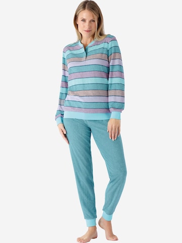 HAJO Pajama 'Klima Frotte' in Blue