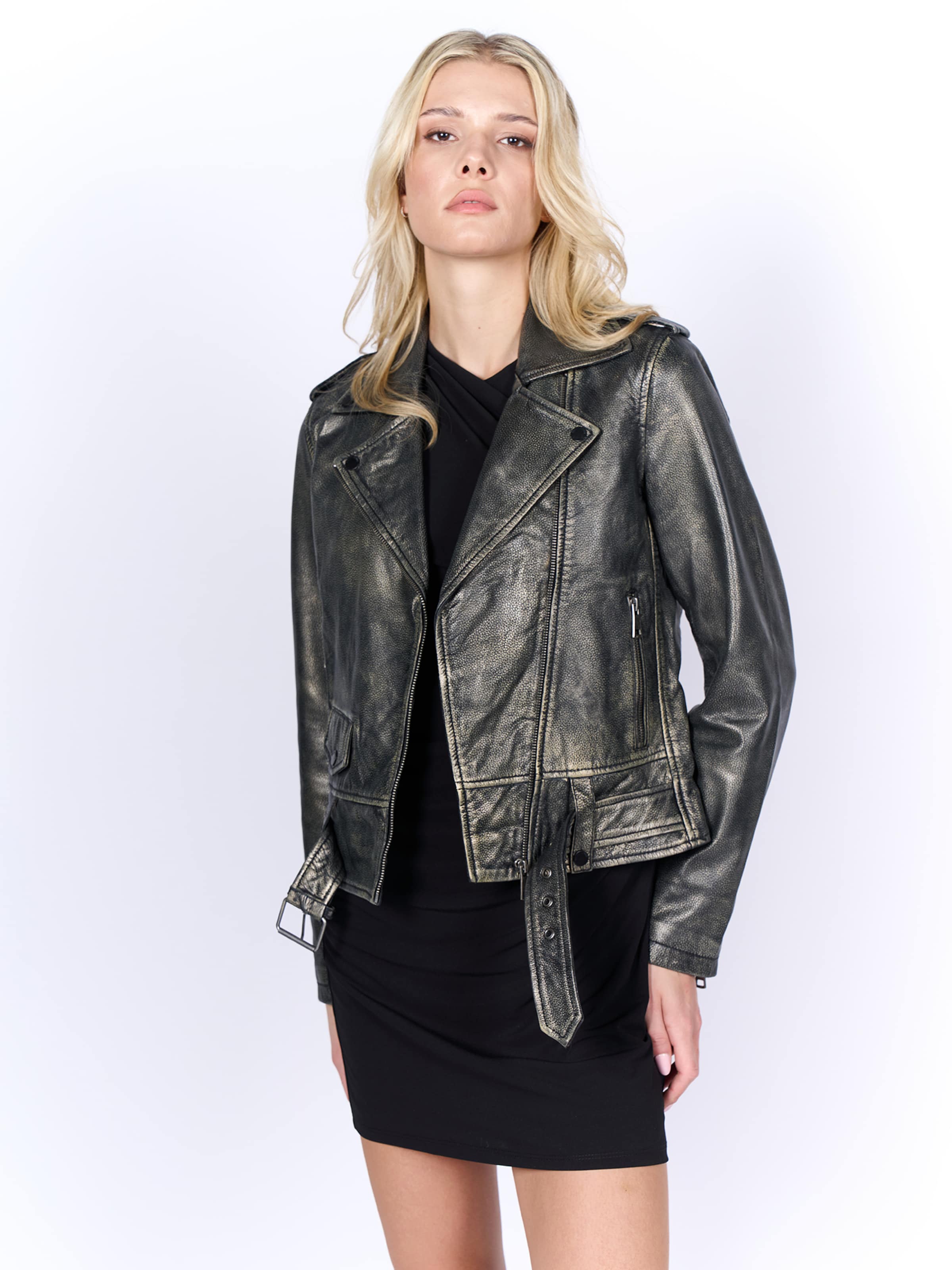 FREAKY NATION Φθινοπωρινό και ανοιξιάτικο μπουφάν ' Gold Rina' σε μαύρο: μπροστά