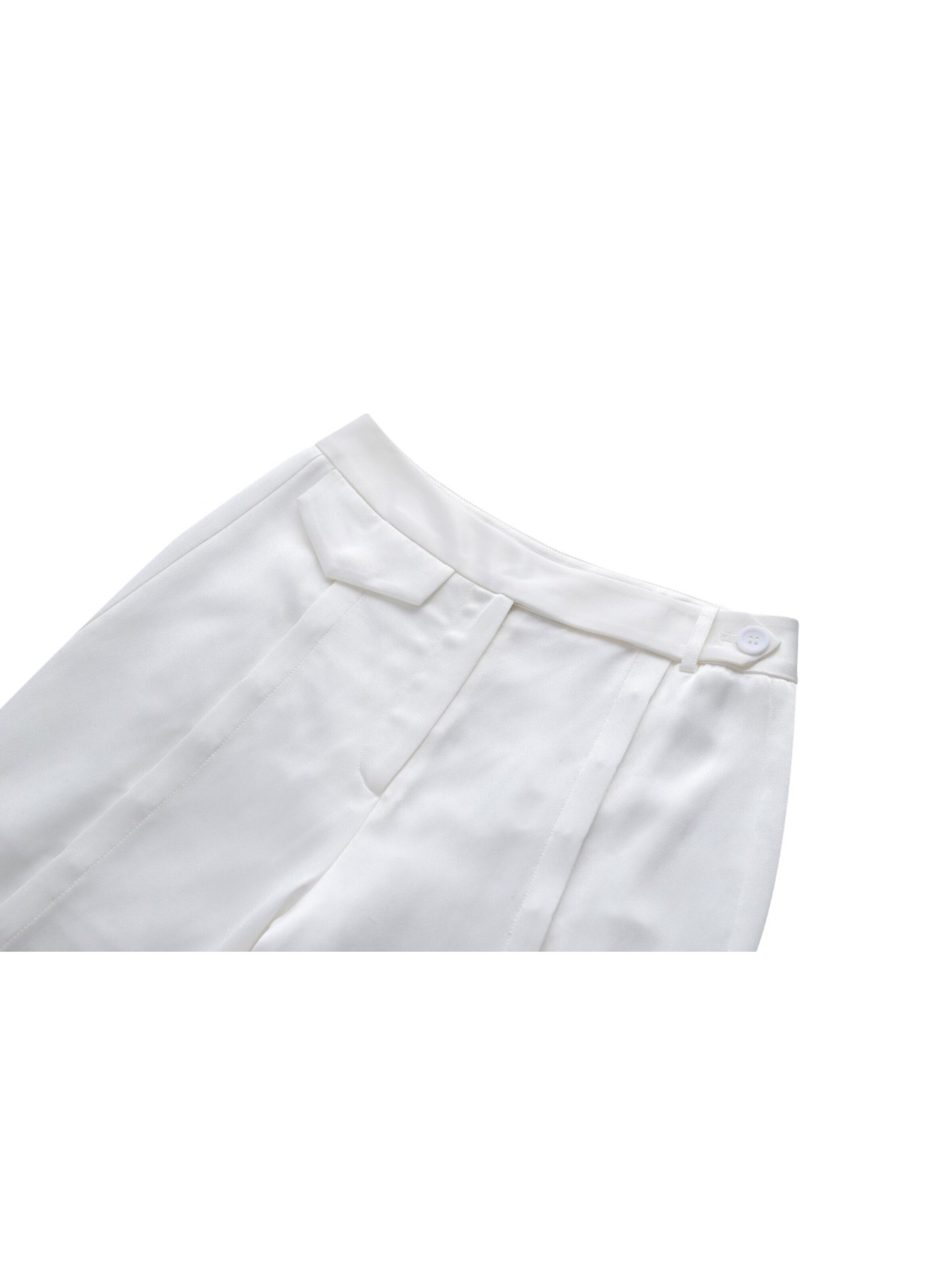 regular Pantaloni 'Hand-Sewn Slit Trousers' di iellele in bianco