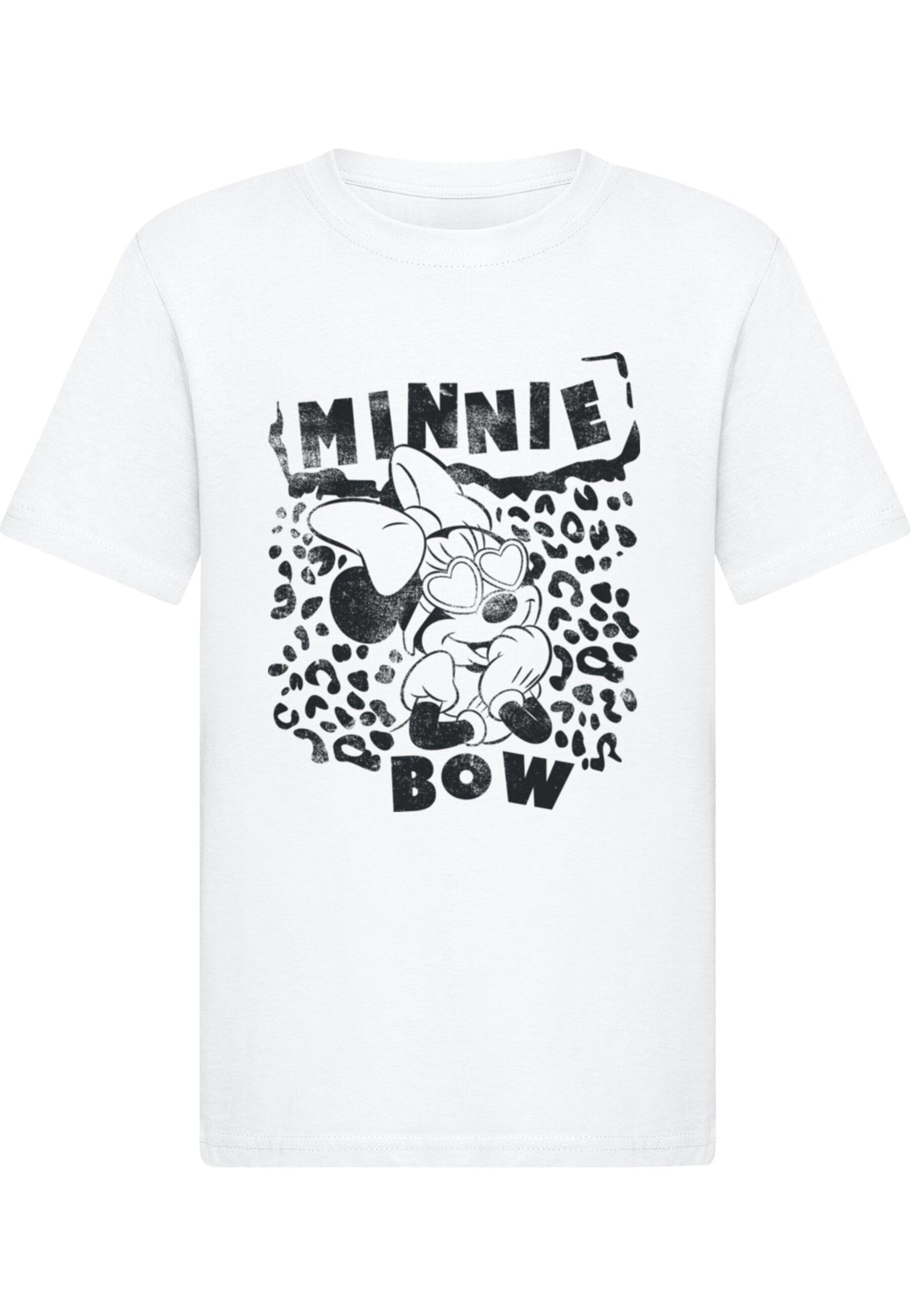 ABSOLUTE CULT T-Shirt 'Minnie Mouse - Leopard 2.0' in Weiß: Vorderseite