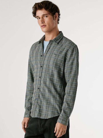 Pepe Jeans Regular fit Button Up Shirt 'Clive' in Grey