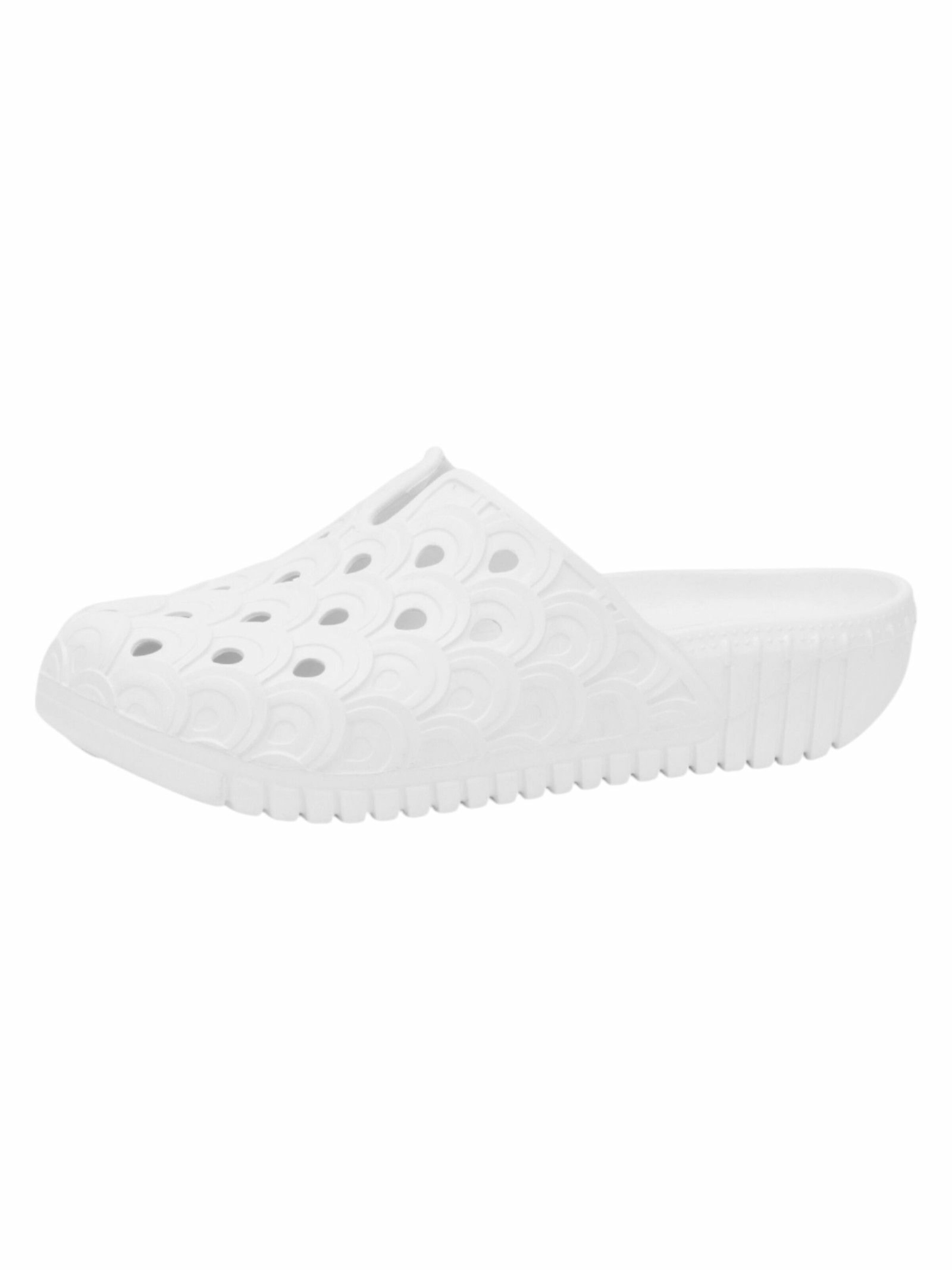 ILSE JACOBSEN Clogs 'Birch01' in Weiß: Vorderseite