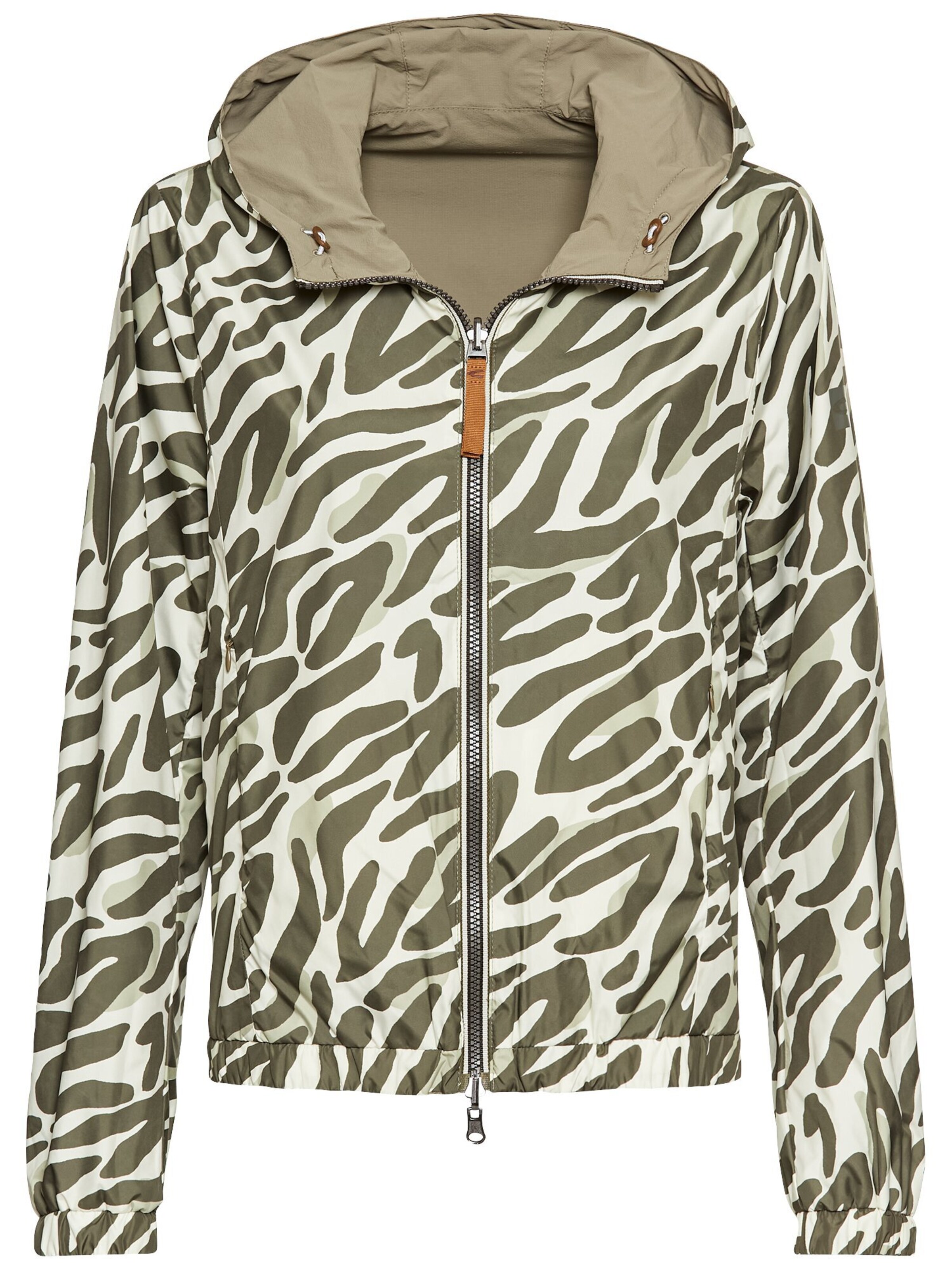 CAMEL ACTIVE Wendejacke mit Allover-Print und unifarbener Seite in Grün