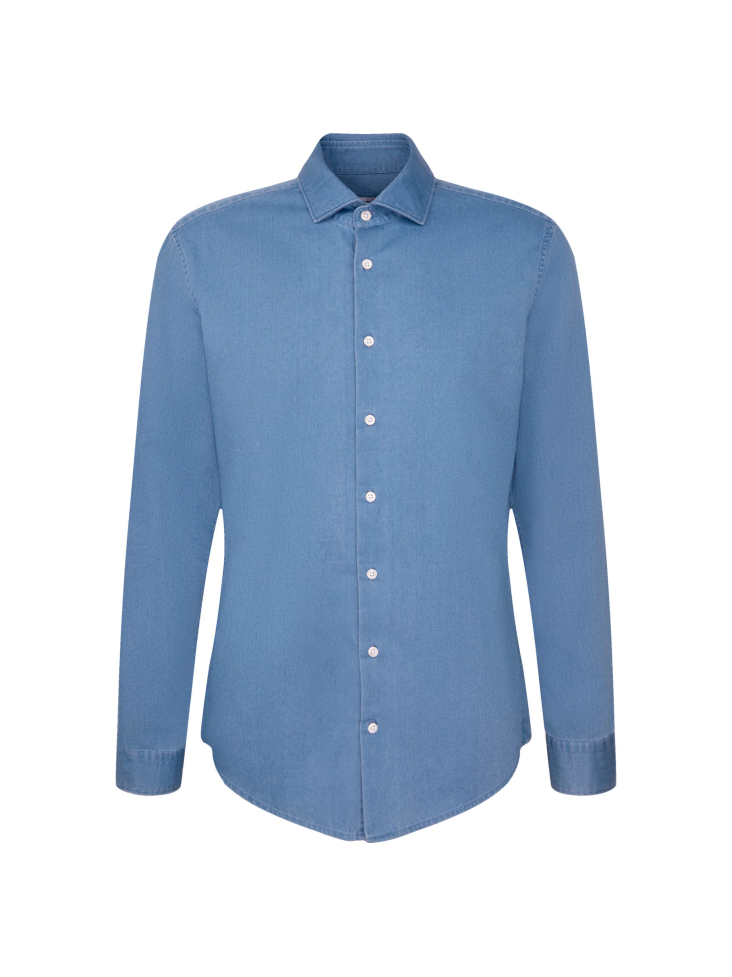 SEIDENSTICKER Overhemd in Blauw: voorkant
