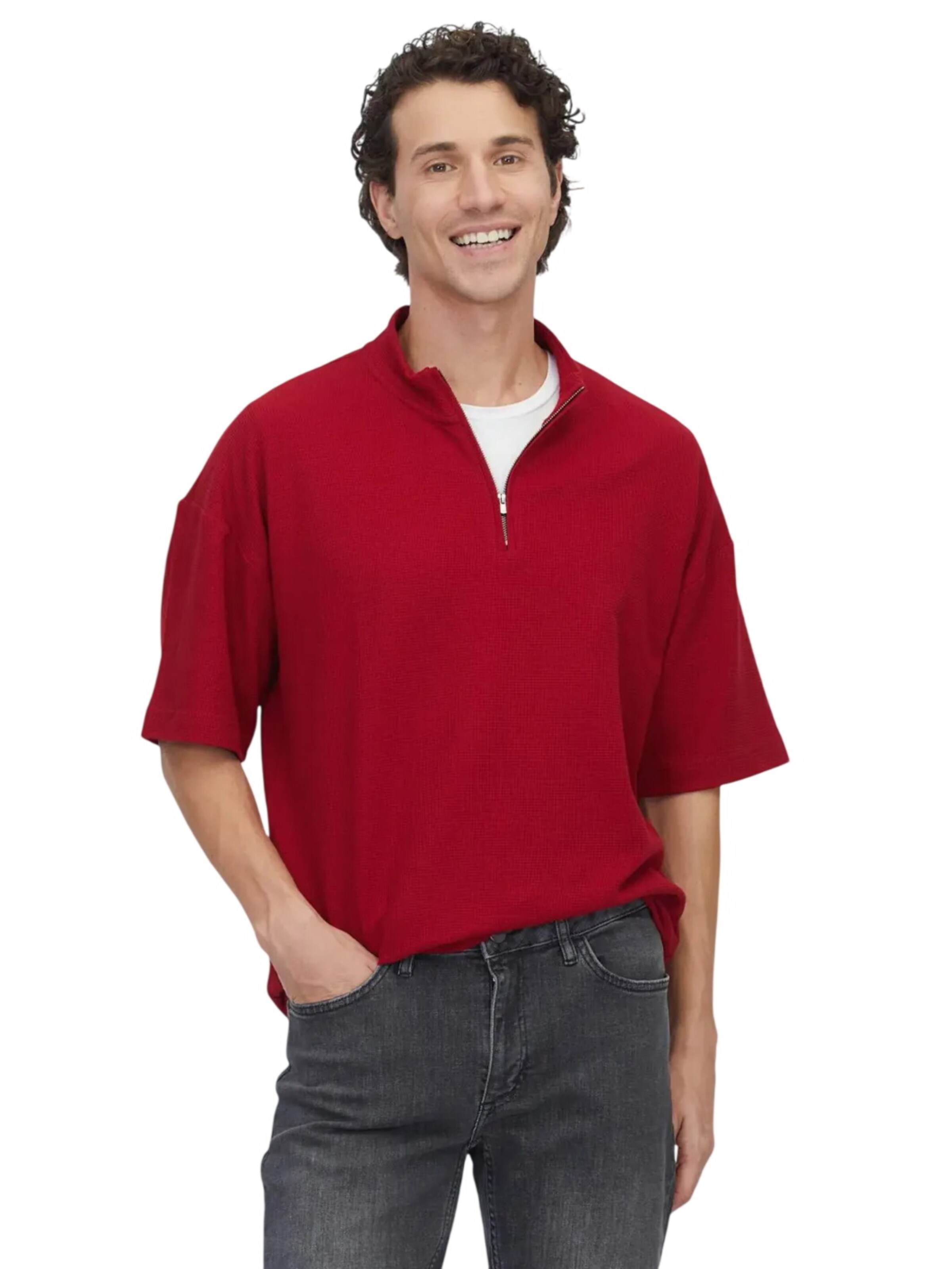 KİP Poloshirt in Rot: Vorderseite