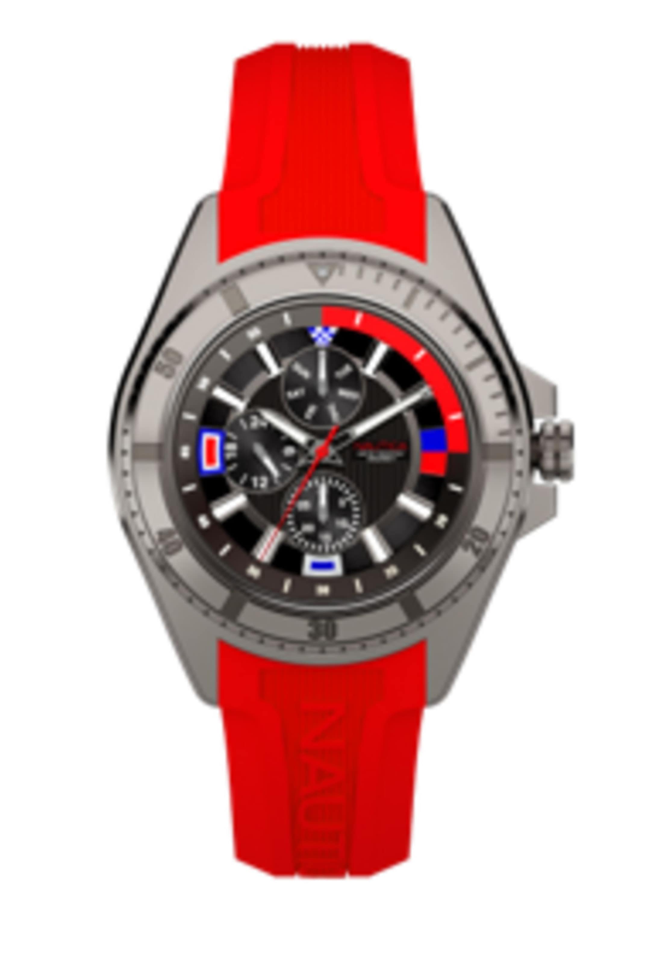 Montre à affichage analogique 'Leeway' NAUTICA en rouge : devant