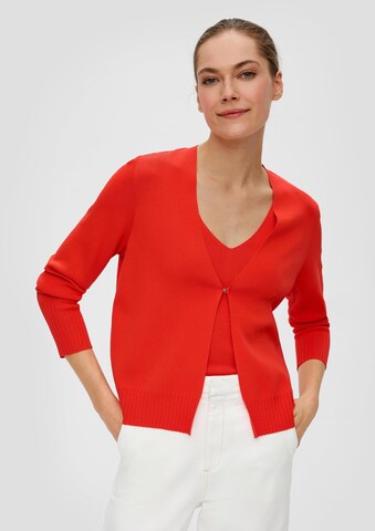 s.Oliver BLACK LABEL Gebreid vest in Rood: voorkant