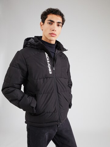 JACK & JONES - Chaqueta de invierno 'OTIS' en negro: frente