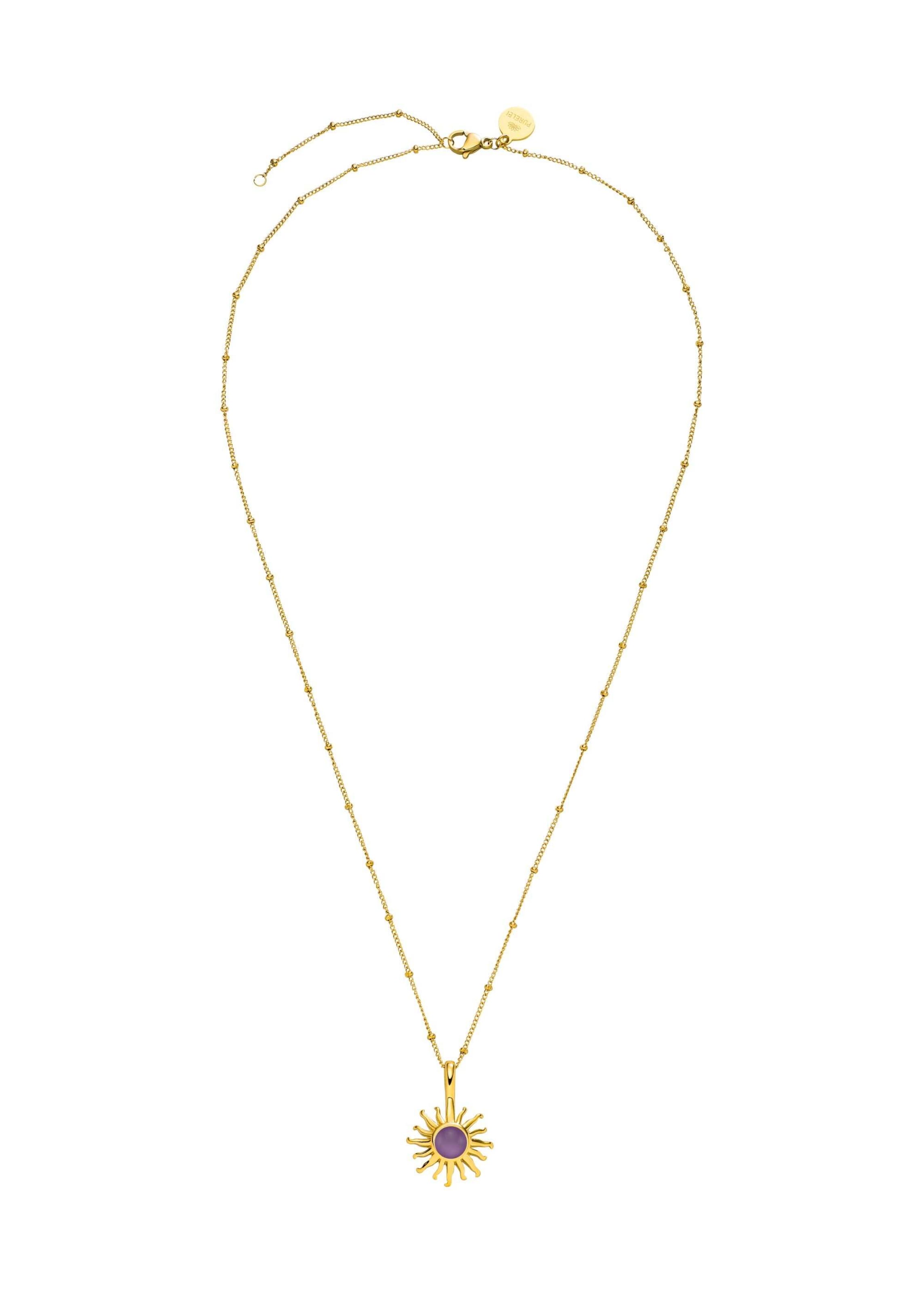 PURELEI - Colar 'Sun' em ouro: frente
