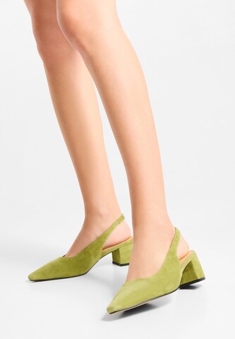 WODEN Pumps 'Julia' i grøn