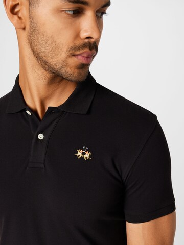 La Martina Poloshirt in Schwarz