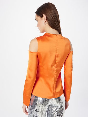 Oval Square Blouse 'Dance' in Orange