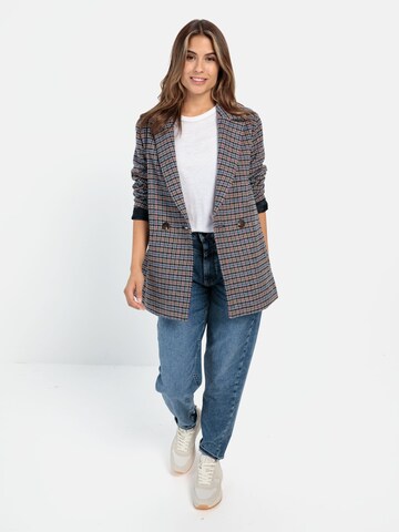 CAMEL ACTIVE Oversized Blazer mit kariertem Muster in Blau