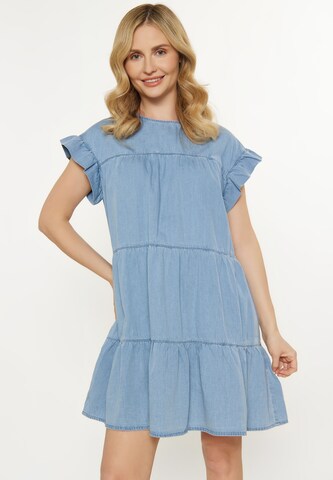 usha BLUE LABEL - Vestido de verano 'Fashion Look' en azul: frente