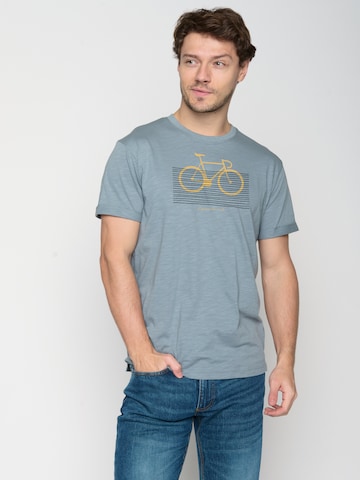 GREENBOMB Shirt 'Bike Bars' in Blauw: voorkant