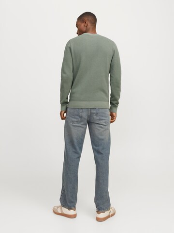 JACK & JONES Sweater 'JJEGlobe' in Green