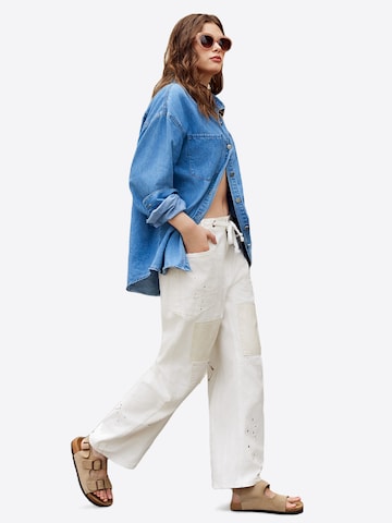 Imily Bela Baggy Farkut värissä valkoinen