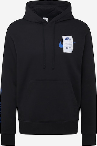 NIKE Athletic Sweatshirt 'Air Force 1' in Black: front