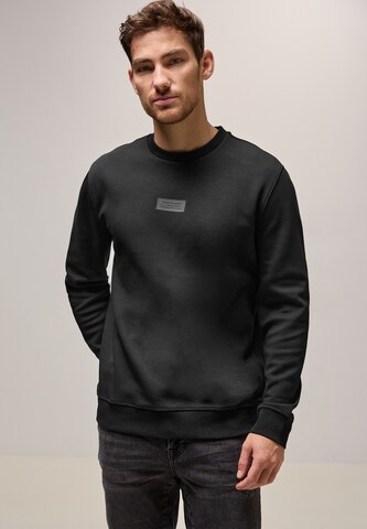 Street One MEN Sweatshirt in Schwarz: Vorderseite