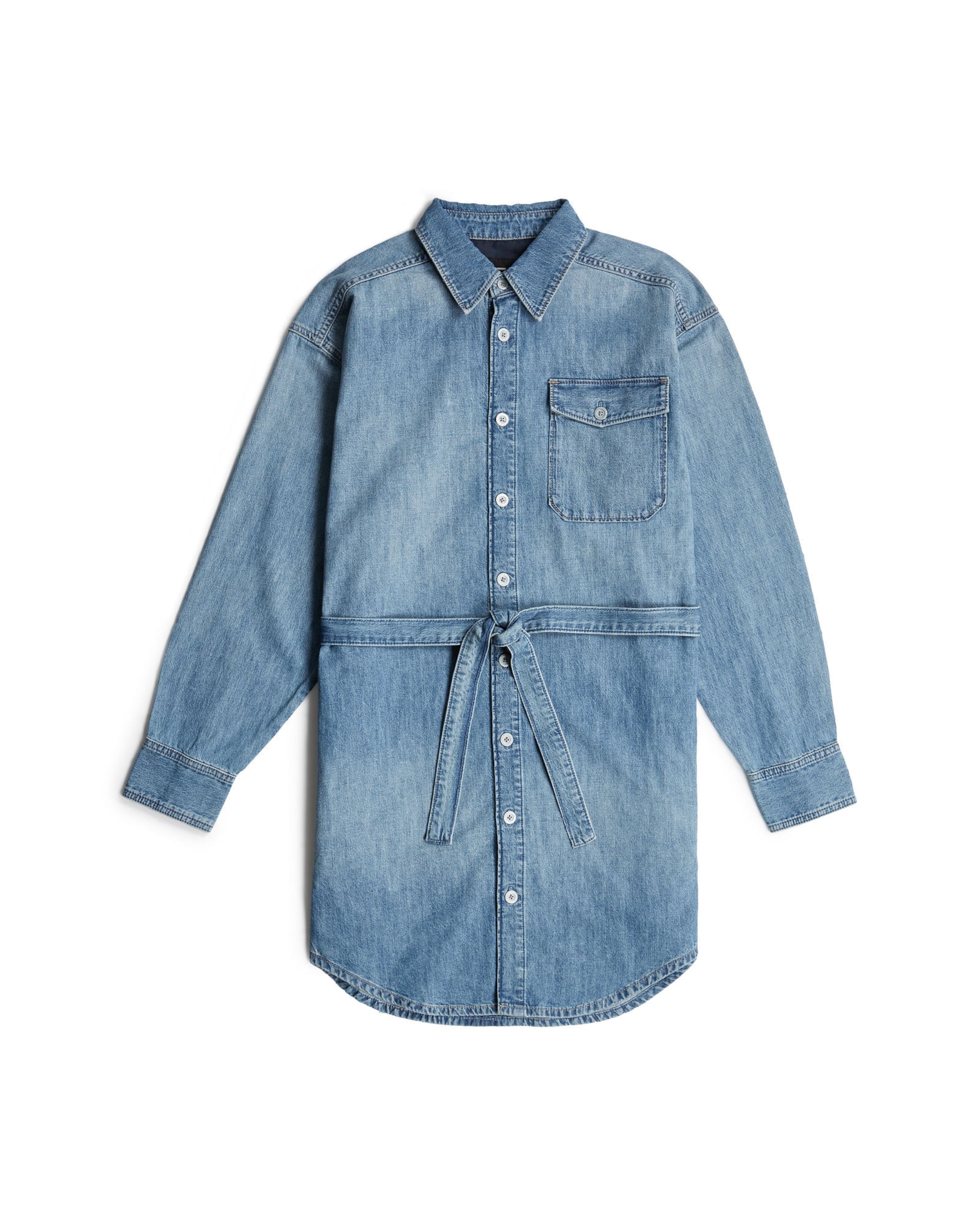 G-STAR Blousejurk in de kleur Blauw denim, Productweergave