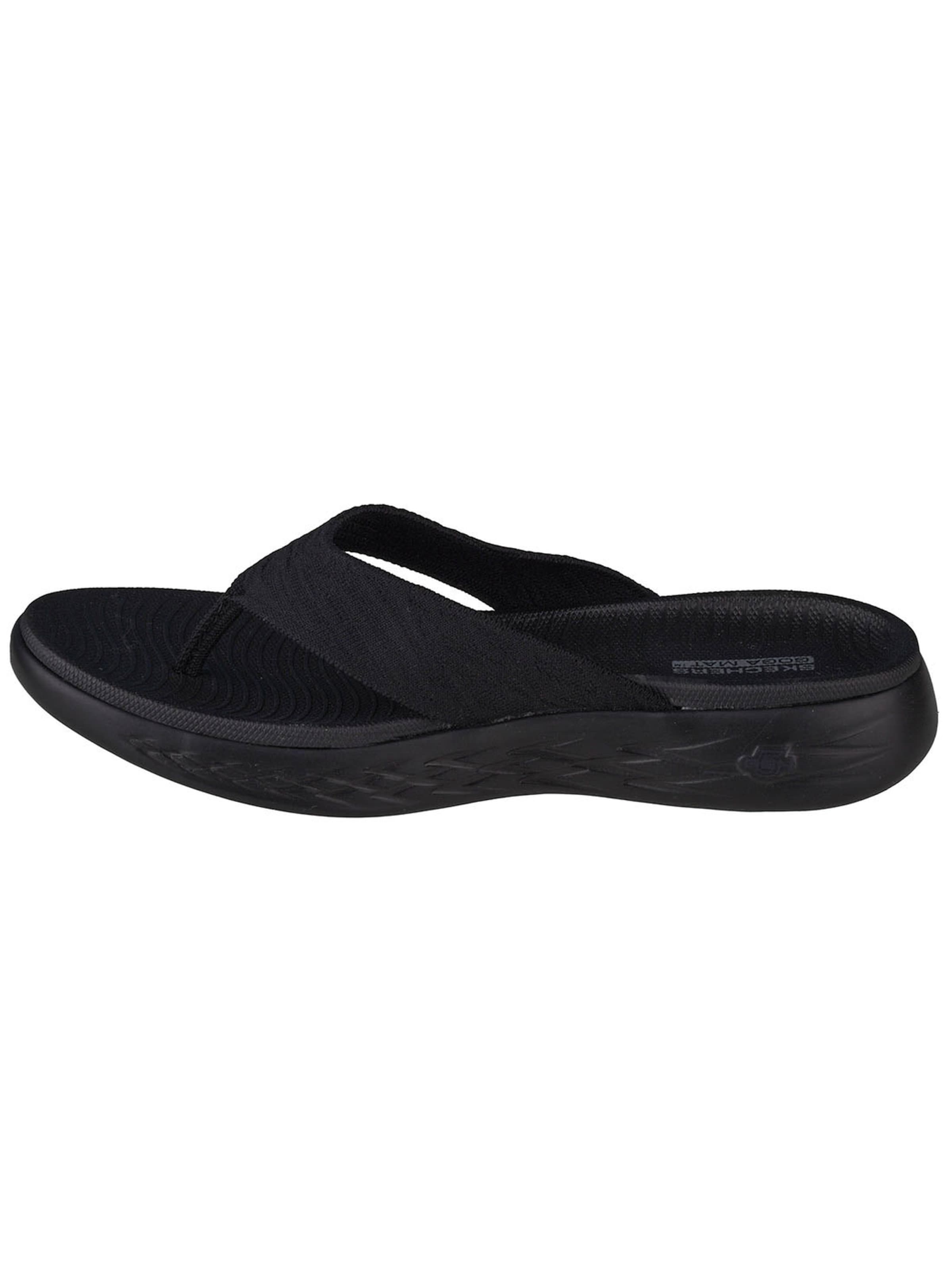 SKECHERS Teenslipper 'Skechers On The Go 600 Sunny' in Zwart