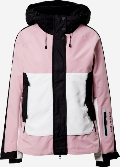Superdry Snow Sportska jakna 'Freestyle Attack' u roza / crna / bijela, Pregled proizvoda