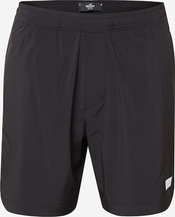 HOLLISTER Regular Pants in Black: front