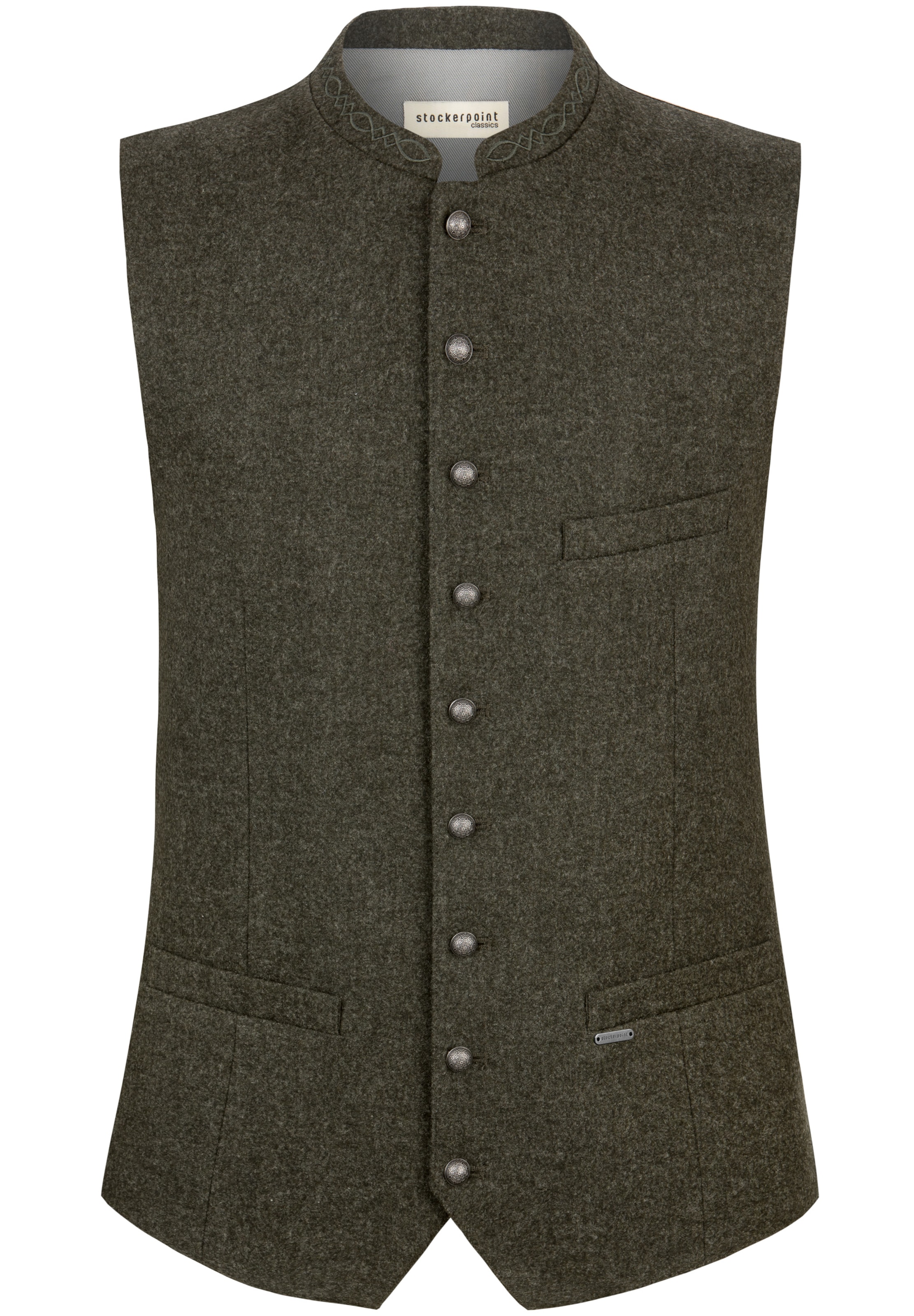 STOCKERPOINT Trachtenweste in Grün: Vorderseite